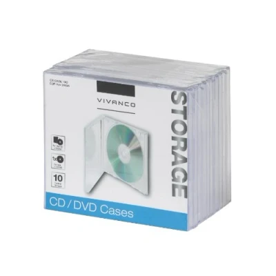 Immagine di Vivanco Custodia Decorata per CD/Dvd Trasparente 10 er Pack
