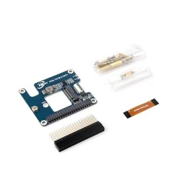 Immagine di Scheda Adattatore PCIe a M.2 compatibile con Raspberry Pi 5, Supporta L&#039;unità Stato Solido del Protocollo NVMe 2230/2242, Le Modalità Gen2 e Gen3, Lettura/scrittura Ad Alta Velocità