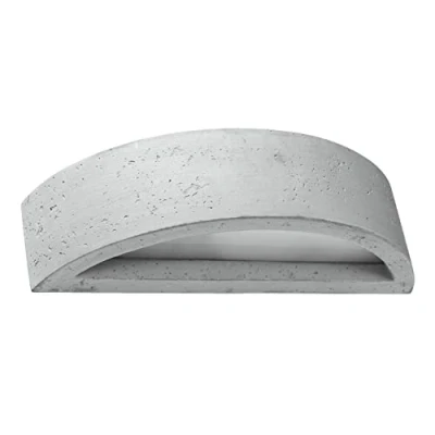 Immagine di SOLLUX Lampada in cemento a LED dal design unico da parete soppalco industriale moderna ATENA semicircolare