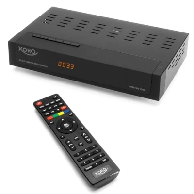 Immagine di Xoro HRM 7670 TWIN Full HD HEVC DVB T / T2 C ricevitore combinato (HDTV, HDMI, lettore multimediale, USB 2.0, LAN, PVR Ready, 12V) nero