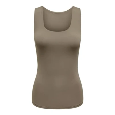 Immagine di ONLY OHNE ÄRMEL Einfarbiges Top, Donna, Taglia: Large, Walnut