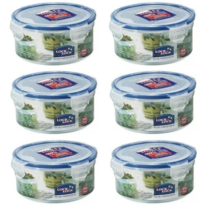 Immagine di 6 x 600 ml Lock Contenitore in plastica per alimenti, HPL933