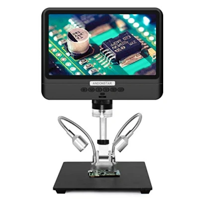 Immagine di Andonstar Microscopio a moneta AD208 con schermo da 8,5 pollici 260X LCD Lab portatile USB Microscopi digitali per riparazione PCB Collezione di monete saldatura