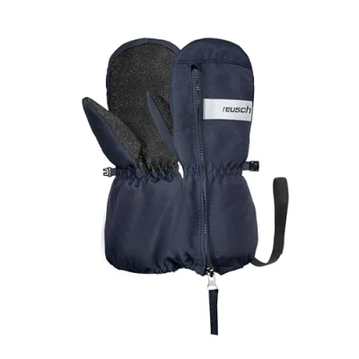 Immagine di Reusch Moritz Mitten guanti caldi, antivento e traspiranti, muffole, invernali per neonati, bambini, ragazze ragazzi con pratica chiusura a zip