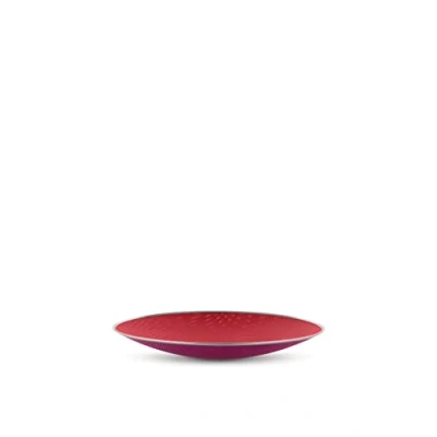 Immagine di Alessi SC01/33 Centrotavola Traforato in Acciaio Colorato con Resina Epossidica, Rosso e Viola, 100 Values Collection