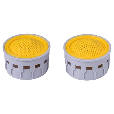 Immagine di Cornat TECWS508 Inserto M22/M24 per risparmio idrico fino al 70% con guarnizione adatta aeratore standard grigio in plastica interna, ugello miscelatore, argento