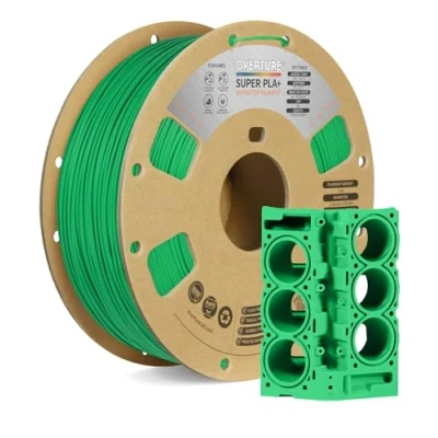 Immagine di OVERTURE Super PLA+ Filamento 1.75mm, Toughness Enhanced PLA Plus, 1kg Bobina(2.2lbs), Precisione Dimensionale +/ 0.03 mm, per Stampante 3D (Green)