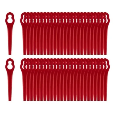 Immagine di EVEHAP 100 pezzi lame di ricambio compatibili per tosaerba Einhell coltelli tagliabordi in plastica…