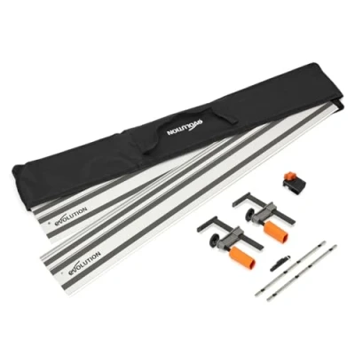 Immagine di Evolution Power Tools ST2800 G2 Guida per Seghe Circolari/Binario Universale la maggior parte delle marche Makita, Bosch, Festool 2,8 m (2x 1400 mm) Accessorio di arresto finale incluso