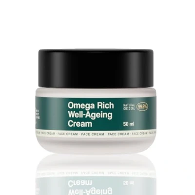 Immagine di Freshly Cosmetics Crema idratante che riduce i segni dell&#039;invecchiamento, rughe linee di espressione Omega Rich Well Ageing Cream, 50 ml