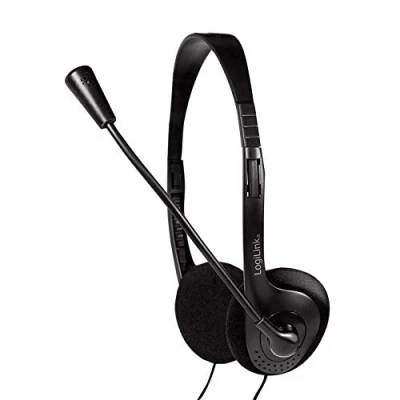 Immagine di LogiLink HS0052 Cuffie stereo con microfono Easy VOIP per conferenza, colore: Nero