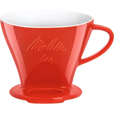 Immagine di Melitta 219032 Filtro per caffè in porcellana, 1 x 4, colore: Rosso