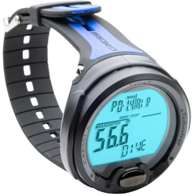 Immagine di Cressi Leonardo Diving Computer Subacqueo Aria/Nitrox, Modalita Profondimetro, Misura Unica, Unisex Adulto, Nero/Blu