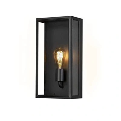 Immagine di Konstsmide Carpi 7349 750 Lampada da parete per esterno, a risparmio energetico, ad incandescenza, LED (monocolore) E27 Nero