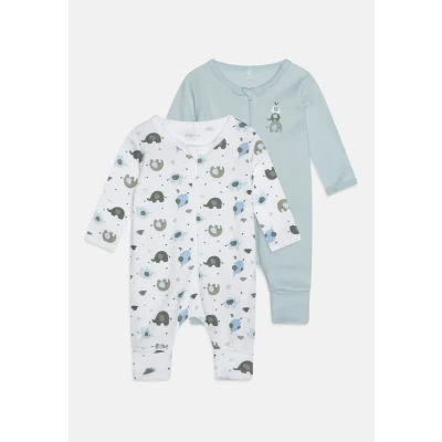 Immagine di Name it Nbmnightsuit ZIP Elephant 2 PACK Pigiama per bambini, Taglia: 50, Baby blue