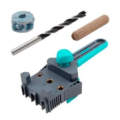 Immagine di wolfcraft Set Per eseguire spinature 8621000 giunzioni esatte e stabili ad angolo, a T piane con spine in legno Ø di 8 mm