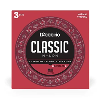 Immagine di D&#039;Addario EJ27N Corde in nylon per chitarra classica, tensione normale, studente, 3 mute