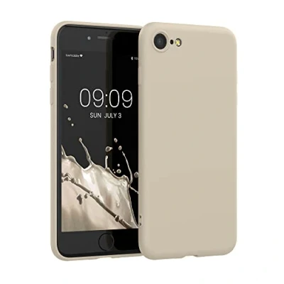 Immagine di kwmobile Custodia Compatibile con Apple iPhone SE (2022) / (2020) 8 7 Cover Back Case per Smartphone in Silicone TPU Protezione Gommata crema