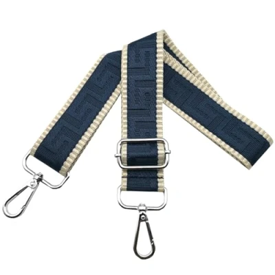 Immagine di Tracolla Regolabile per Borsa Donna Colorate Cinghia a Spalla di Ricambio Larga 3.9cm con Argento Moschettoni, Borsette, Crossbody, Blu Scuro