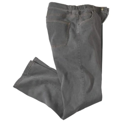 Immagine di ATLAS FOR MEN Jeans da Uomo Regular Elasticizzati a Vita Elasticizzata Denim Estivo e Resistente con Tasche Multiple Disponibile in Taglie Forti