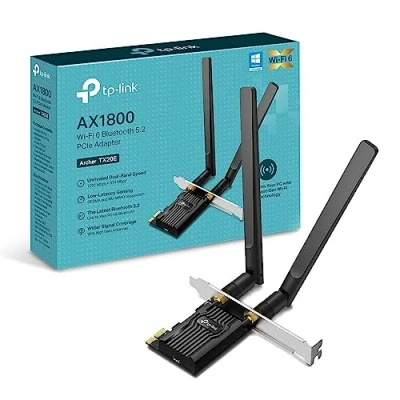 Immagine di TP Link Archer TX20E PCIe Adattatore AX1800Mbps WiFi 6, Scheda Bluetooth 5.2, WPA3, MU MIMO, OFDMA, PC Fisso, Supporta Windows 10, 11