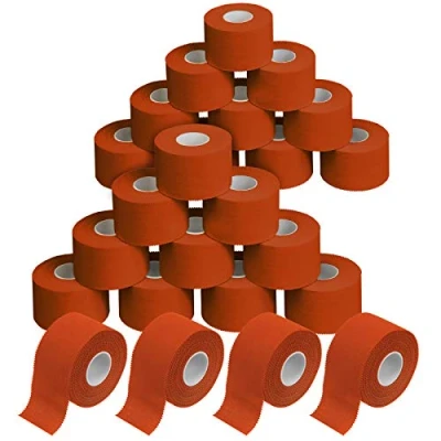 Immagine di ALPIDEX 24 x Sport Tape 3,8 cm 10 Nastro Adesivo Molti Colori 100% Cotone Non Elastico, Colore:Arancione