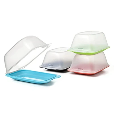 Immagine di TATAY Contenitori Alimentari per Formaggio Fresh, Senza BPA, Riutilizzabile, Impilabile, Lavabile in Lavastoviglie e Adatto al Microonde, Colori Assortiti, 1 unità, Dimensione 12 x 8 18 cm