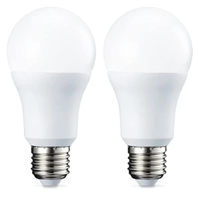 Immagine di Amazon Basics Confezione da 2 lampadine a LED, con attacco Edison E27, piccole, 10 W (equivalenti 75 W), luce bianca calda, non dimmerabili