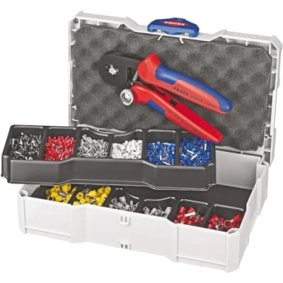 Immagine di Knipex Werk 97 90 09 Pinza crimpatrice Boccola 0.08 fino a 10 mm² incl. Assortimento di capicorda e valigetta