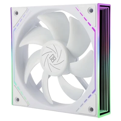 Immagine di Thermalright TL M12W ventola di raffreddamento per CPU ARGB da 120 mm, con effetto luce a specchio ARGB, silenziosa PC PWM velocità 1500 giri/min, bianco,