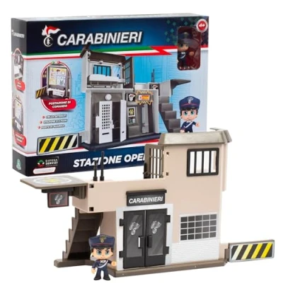 Immagine di Giochi Preziosi Carabinieri Set Della Stazione Operativa Dei su 2 Livelli E Tante Aree Gioco, Include Action Hero Carabiniere Da 7 Cm, Per Bambini A Partire Dai 4 Anni