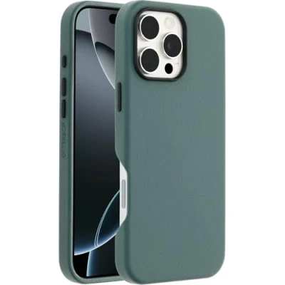 Immagine di OtterBox Symmetry Series Cactus Leather MagSafe custodia per iPhone 16 Pro Max, protettiva sottile antiurto, a prova di caduta, testata 3x vs norme MIL STD 810G, Verde