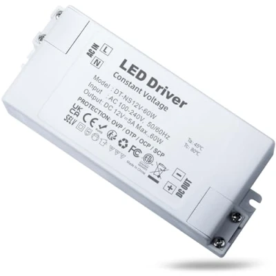 Immagine di REYLAX Alimentatore LED 12V 60W, Trasformatore 220 5A, Trasformatori Interruttore AC to DC, Driver di Tensione Costante, per Bassa Striscia LED, Lampade G4 MR16 MR11