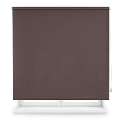 Immagine di INTERBLIND Tenda avvolgibile oscurante liscia di alta qualità avvolgibile, dimensioni 120 x 175 cm (larghezza per altezza misura tessuto 117 170 termica grigia
