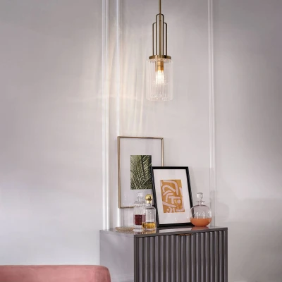 Immagine di Quintiesse Lampada a sospensione Kimrose, 1 luce, ottone