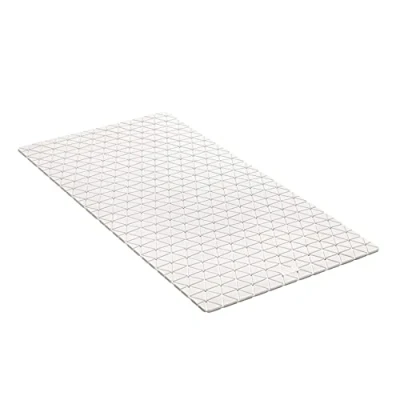 Immagine di TATAY Tappetino Antiscivolo da Doccia o Vasca, Gomma SBS TP con 94 ventose, Rettangolare, Design a Diamante, Bianco. Dimensione 72 x 36 cm