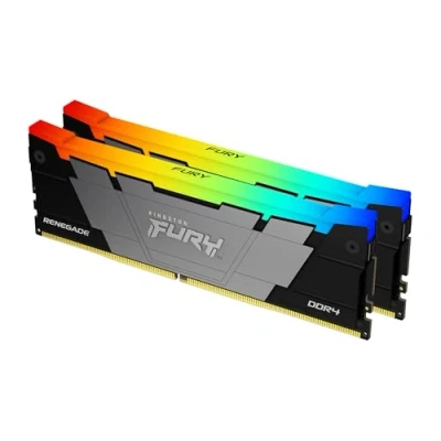 Immagine di Kingston FURY Renegade RGB 16GB 3200MT/s DDR4 CL16 DIMM (Kit da 2) Memoria Gaming per Computer KF432C16RB2AK2/16