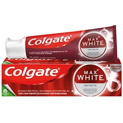 Immagine di Colgate Dentifricio Max White Infinite, 75 ml, denti bianchi a lunga durata