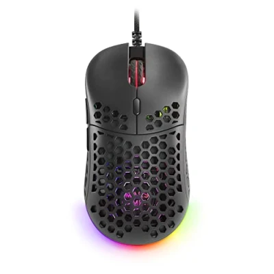 Immagine di MARSGAMING MM55, Mouse Gaming RGB Chroma, Ultra leggero 55g, 12800 DPI, Switch Meccanici Programmabili HUANO, Nero