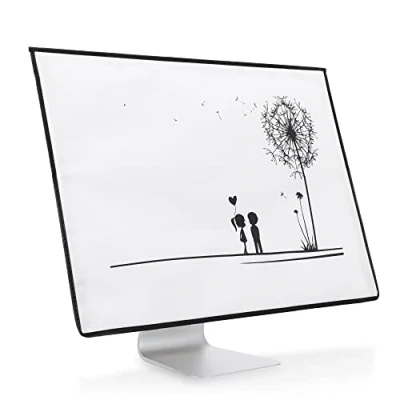 Immagine di kwmobile Custodia 4in1 Compatibile con Apple iMac 24&quot; Fodero Monitor,Tastiera, Mouse e Cavi Amore Nero/Bianco