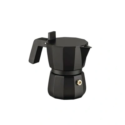Immagine di Alessi Moka DC06/1 B Caffettiera Espresso di Design, Manico e Pomolo in PA, 1 Tazza, Nero (Non adatto all&#039;induzione)