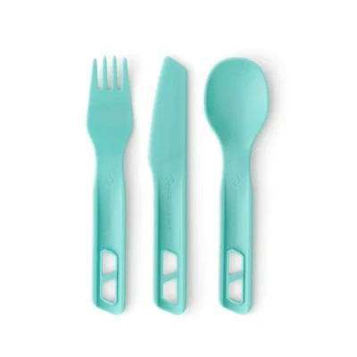 Immagine di Sea to Summit Passage Camp Set di posate, forchetta, cucchiaio e coltello, colore: Blu acqua