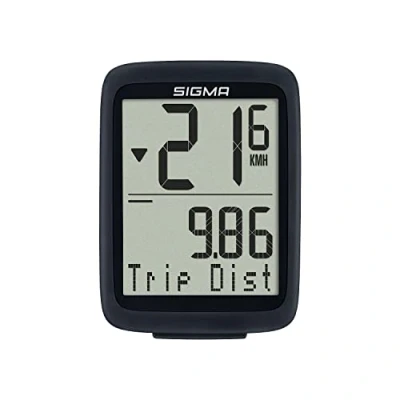 Immagine di SIGMA SPORT Contachilometri Bici BC 8.0 WR, Impermeabile Cablato Ciclocomputer con Otto Funzioni come Confronto Della Velocità, Grandi Pulsanti, Display Chiaro Computer in Sette Lingue