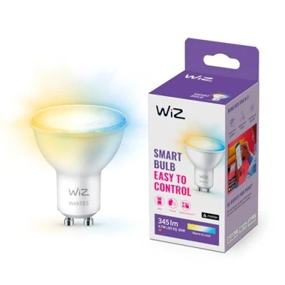 Immagine di WiZ 871869978711000 LED (monocolore) ERP F (A G) GU10 4.7 W = 50 Da bianco caldo a freddo controllo con app 1 pz.