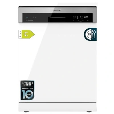 Immagine di Cecotec Lavastoviglie 60 cm Indipendente Bolero Aguazero 6500 C. 15 Posate, 3 Vassoio, 6 Programmi con Dual Zone Wash, Dry+, Auto Open, Mezzo carico, Inizio differito, Motore Inverter Plus