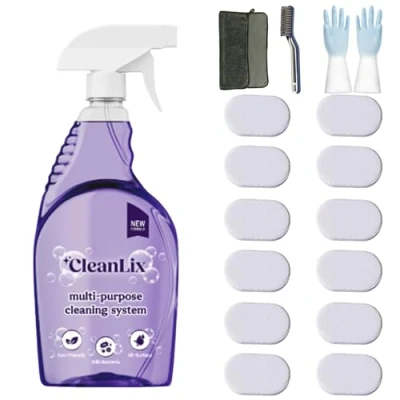 Immagine di Cleanlix Cleaning Spray, Cleaner For Instant Stain Removal, All Purpose Spray With Tablets, The In One Solution Every (1 Bottle,Flowers*12)