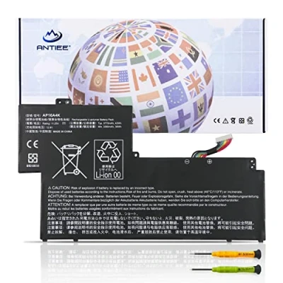 Immagine di ANTIEE AP16A4K Batteria per Acer Swift 1 SF113 31 Aspire One Cloudbook 11 AO1 132 C5MV C3T3 C0QL P5CK KT.00304.003 KT.00304.0073ICP4/68/111 42Wh