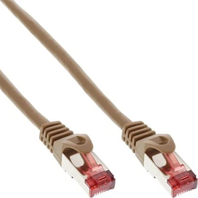 Immagine di InLine 20532 Cavo Patch Lan, S/Ftp, Cat.6, 250Mhz, 20 m, Marrone
