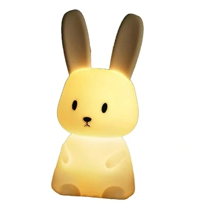 Immagine di TsoLay luce notturna a LED coniglio animale lampada in silicone dimmerabile USB ricaricabile per bambini regalo di compleanno