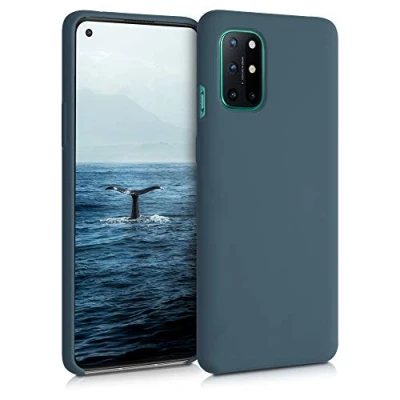 Immagine di kwmobile Cover per OnePlus 8T Custodia Back Case Smartphone in Silicone TPU Protezione Gommata ardesia scuro